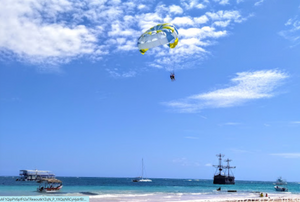 Parasailing, Cortecito Beach Punta Canta, Dominican Republic